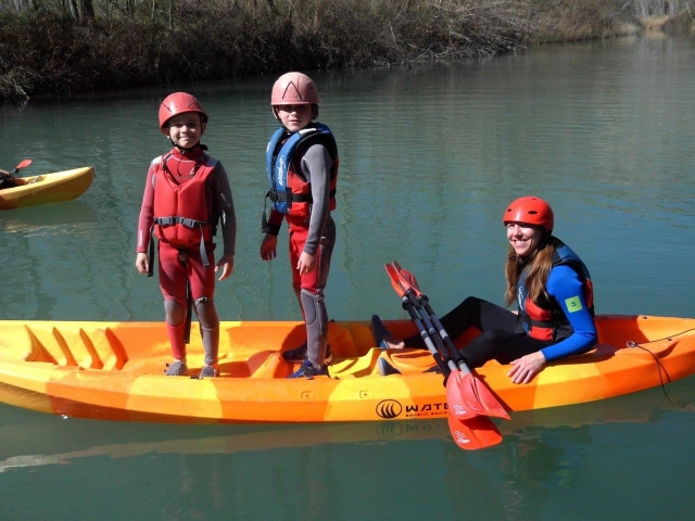  Two little ones in the canoe 